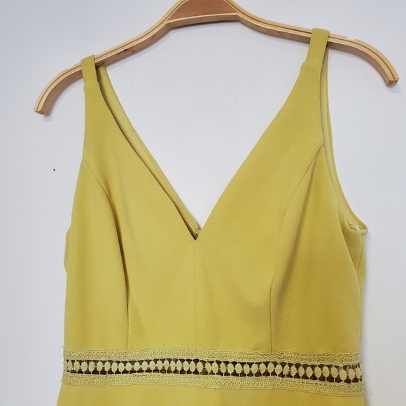 Lulu's Lover Of Mine Yellow Crochet Lace Mini Dress - Picture 2 of 7